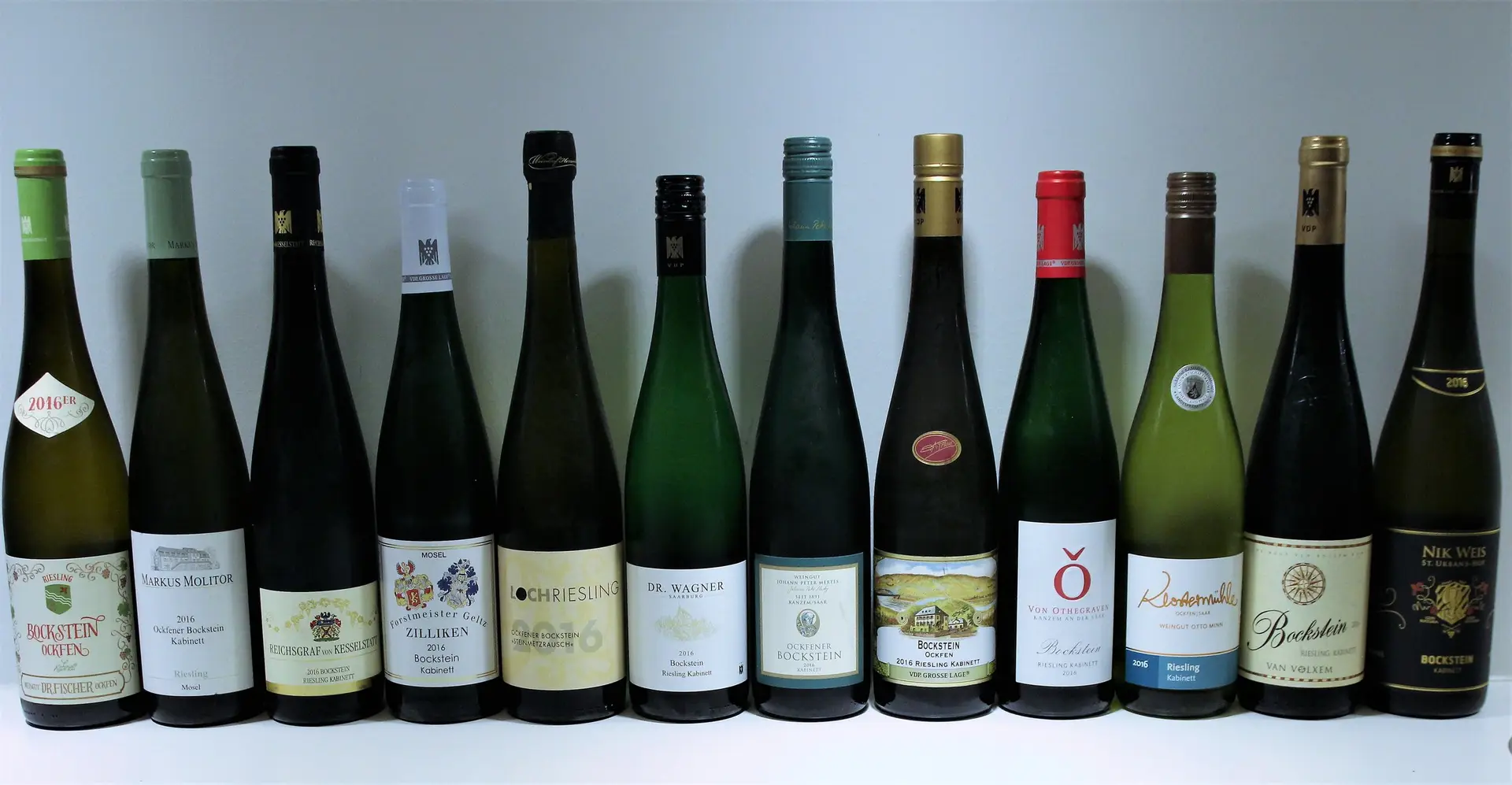 Riesling fra Saars Bockstein-mark skærer som laserstråler
